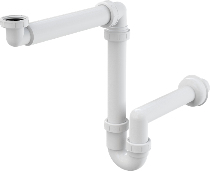 A434 Cифон для умывальника экономящий пространство с накидной гайкой 5/4" замена на AG210521154 A434