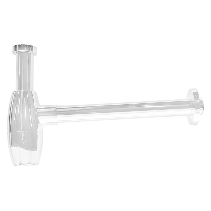 Сифон без выпуска для умывальника G 1 1/4 латунь, бочонок, БЕЛЫЙ,блистер. AZARIO AZ-115-WHI