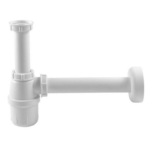 108694 Сифон Viega для раковины (пластик) с пристенной розеткой D=50 мм, 1 1/4х32, белый, подходит для смесителя с дон.клапаном 108694