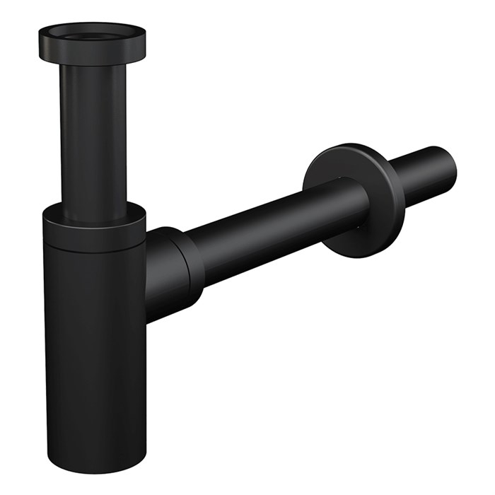 A400BLACK Сифон для умывальника DN32 DESIGN круглый, черный-мат A400BLACK