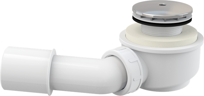 A471CR Ø50 Выпускной комплект для душевого поддона заниженный, хром пластик замена на AG210252150 A471CR-50