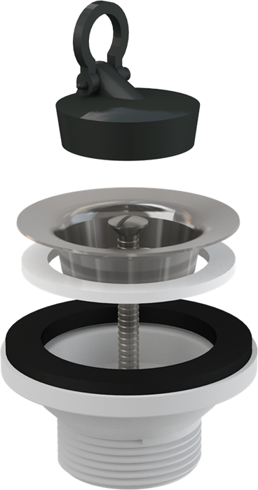 A31 Водослив для умывальника 5/4" с нержавеющей peшeткой Ø63 A31