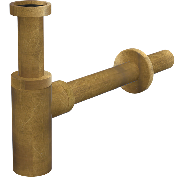 A400-ANTIC Сифон для умывальника O32 DESIGN ANTIC, круглый (Бронза) A400ANTIC