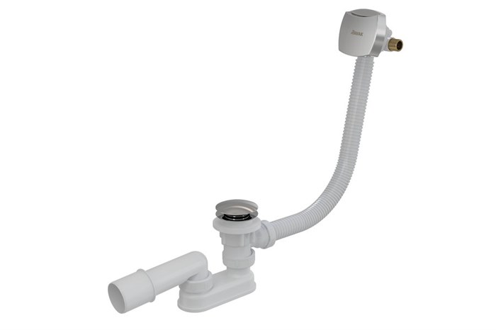 Сточный комплект с заполнением переливом хром (квадратный) X01438