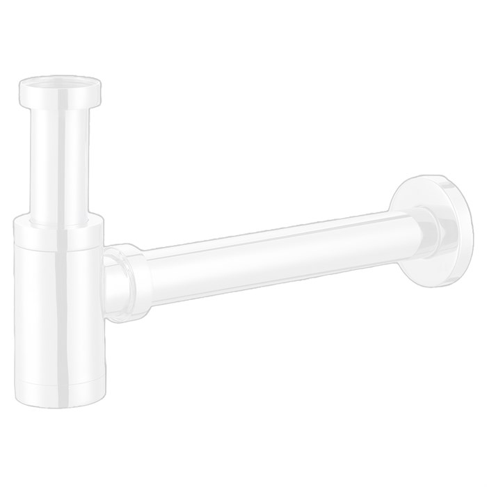 Сифон без выпуска для умывальника  G 1 1/4 латунь, цилиндр, БЕЛЫЙ, блистер.  AZARIO, AZ-108-WHI AZ-108-WHI