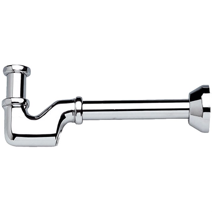 Сифон без выпуска универсальный литой G 1 1/4 латунь, ХРОМ, блистер, AZARIO, AZ-110-CHR AZ-110-CHR