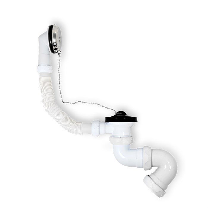 Сифон для ванны S тип перелив 1/2"x40 мм 660455