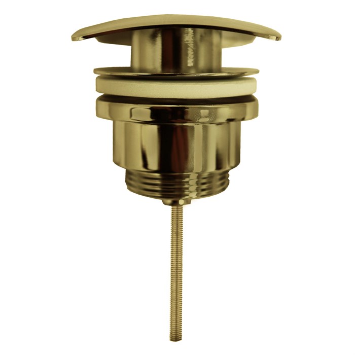 Донный клапан для умывальника G 1 1/4 латунь, квадрат, БРОНЗА CLIC-CLAC, блистер, AZARIO AZ-106-BR