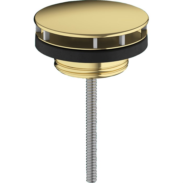 50001990 Слив для раковины, незапираемый, полированное золото 50001990