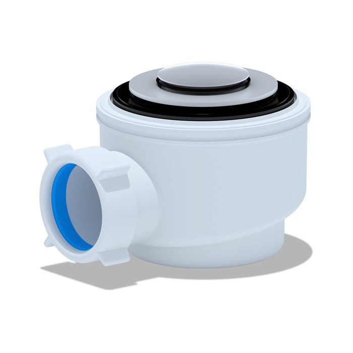Сифон для душевого поддона Ани Пласт 1 1/2"*50/60 хром, клик-клак (E410CL) E410CL