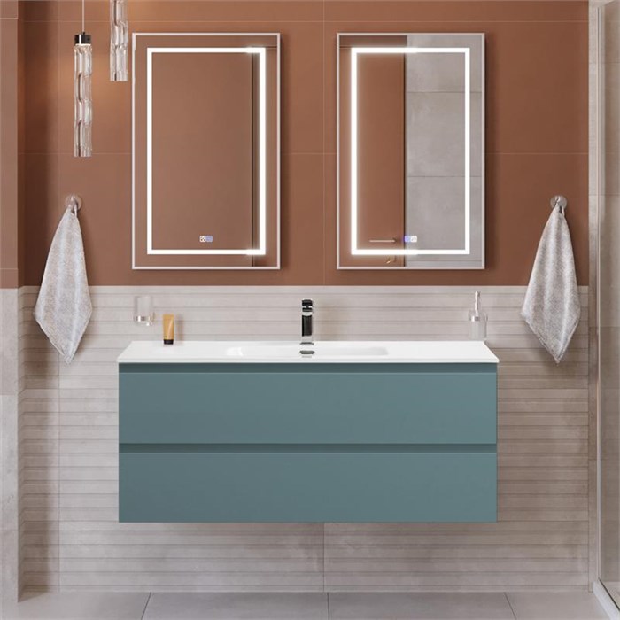 Тумба с раковиной подвесная BelBagno KRAFT 120 Голубой Матовый, раковина BB1200ETL KRAFT-1200-2C-SO-AO;BB1200ETL