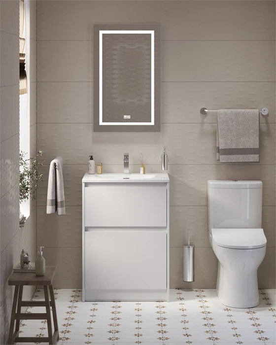 Тумба с раковиной напольная BelBagno KRAFT 39 70 Bianco Opaco, раковина белая BB-8099-3-70 KRAFT39-700/390-2C-PIA-BO;BB-8099-3-70