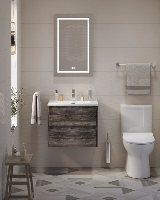 Тумба с раковиной подвесная BelBagno KRAFT 39 70 Pino Pasadena, раковина белая BB-8099-3-70 KRAFT 39-700/390-2C-SO-PP;BB-8099-3-70
