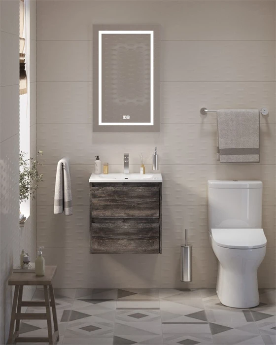 Тумба с раковиной подвесная BelBagno KRAFT 39 50 Pino Pasadena, раковина белая BB-8099-3-50 KRAFT 39-500/390-2C-SO-PP;BB-8099-3-50