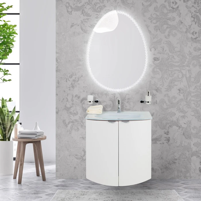 Тумба с раковиной подвесная CEZARES RIALTO 69 Bianco Opaco 55170;82410