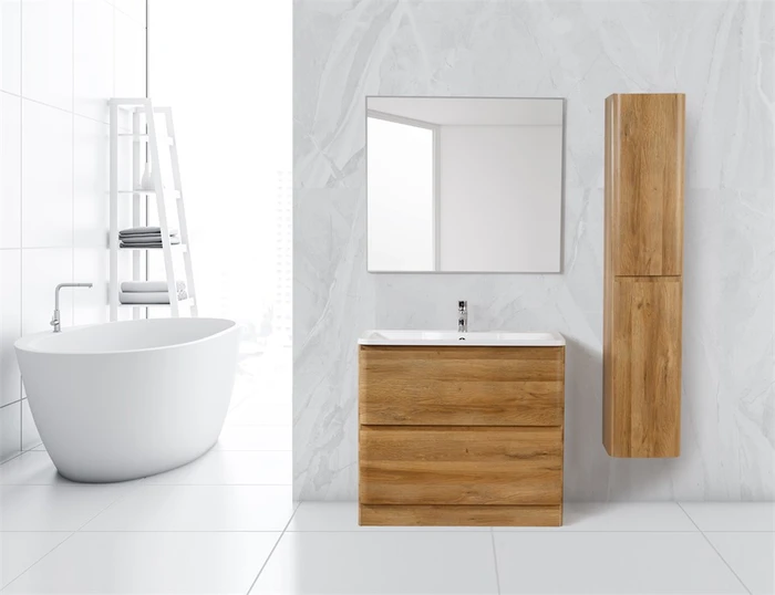Тумба с раковиной напольная BelBagno ALBANO 100 Rovere Rustico, раковина белая ALBANO-1000-2C-PIA-RR;BB1000/455-LV-MR-ALR