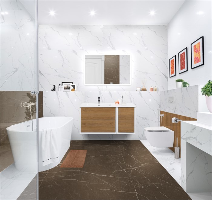 Тумба с раковиной подвесная CEZARES BELLAGIO 106 Rovere Tabacco, левостороняя 54716;54719;50213