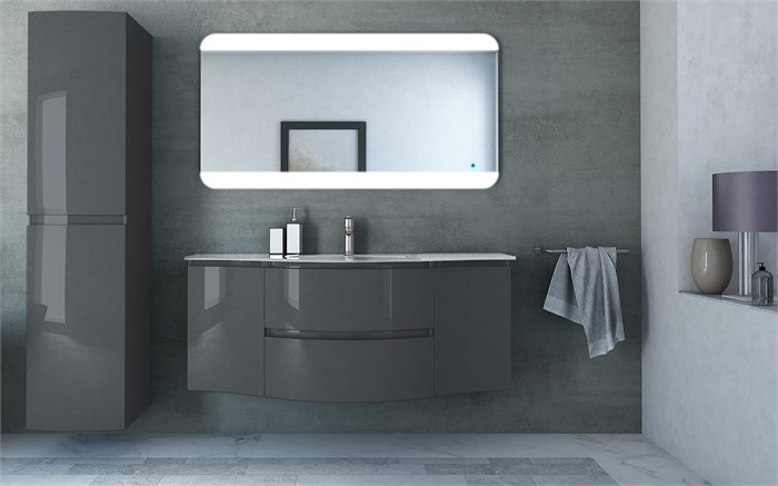 Тумба с раковиной подвесная CEZARES VAGUE 138 Antracite 44221;44223;44229