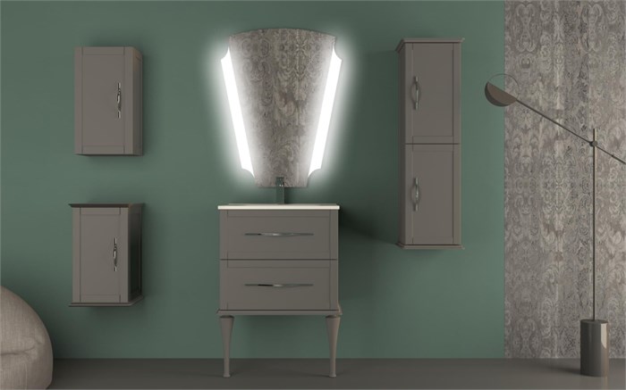 TIFFANY База подвесная под раковину с двумя выдвижными ящиками, 55241 Grigio Nuvola, 60x46x55 55241