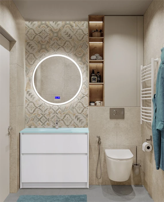 Тумба со стеклянной матовой раковиной напольная BelBagno KRAFT 100 Bianco Opaco, раковина белая KRAFT-1000-2C-PIA-BO;BB1010/465-LV-VTR-BO