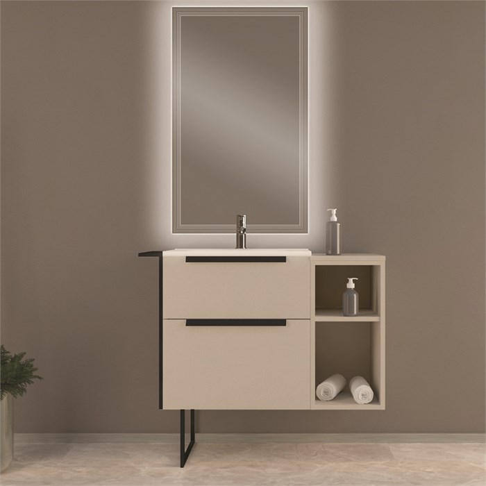 Тумба с раковиной подвесная CEZARES URBAN 60 Spatolato Bianco 55156