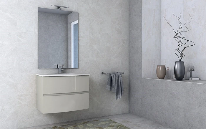 DALILA База под раковину с двумя выдвижными ящиками 54925 Grigio lucido, 100x51x55 54925