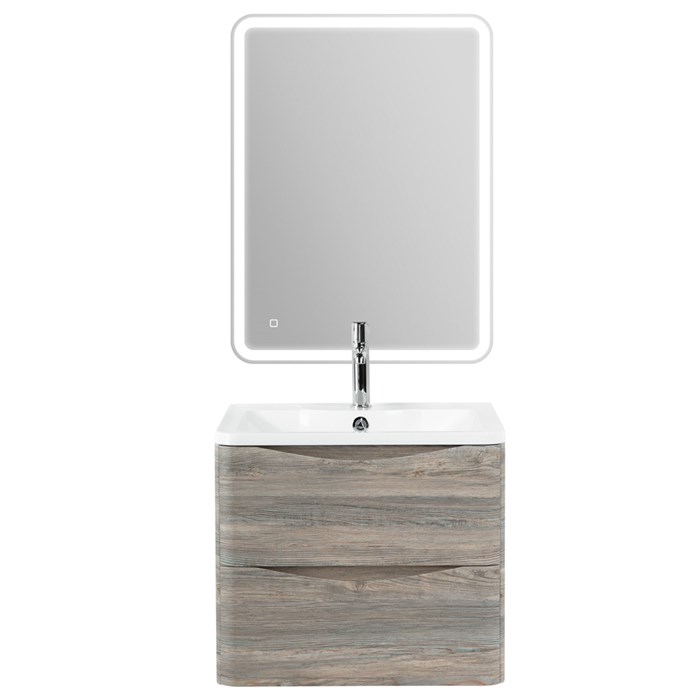 Тумба с раковиной подвесная BelBagno ACQUA 60 Pino Scania, раковина белая ACQUA-600-2C-SO-PS;BB600/455-LV-MR-ALR