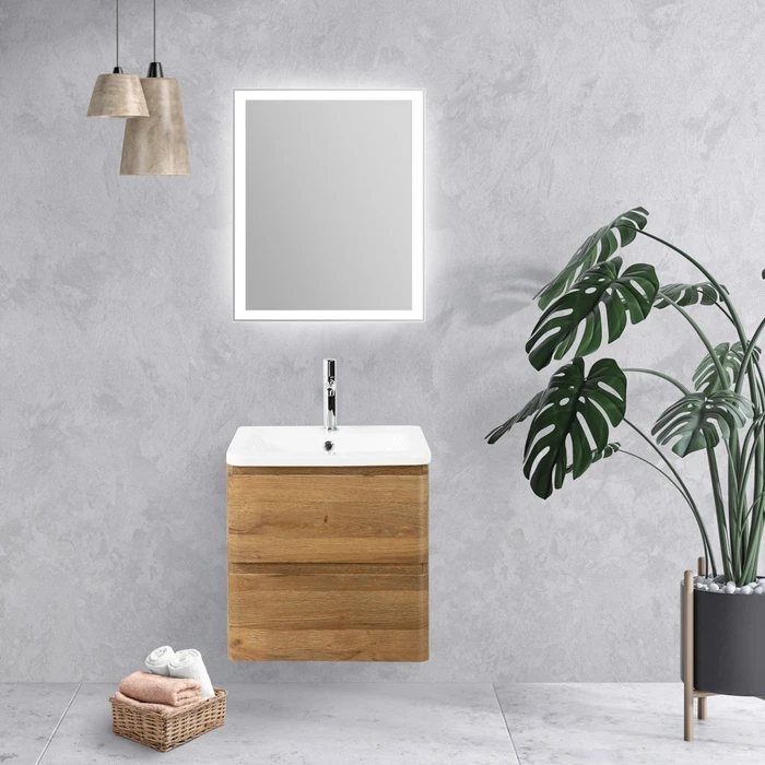 Тумба с раковиной подвесная BelBagno ALBANO-CER 50 Rovere Rustico, раковина белая ALBANO-CER-500-2C-SO-RR;12050-KL