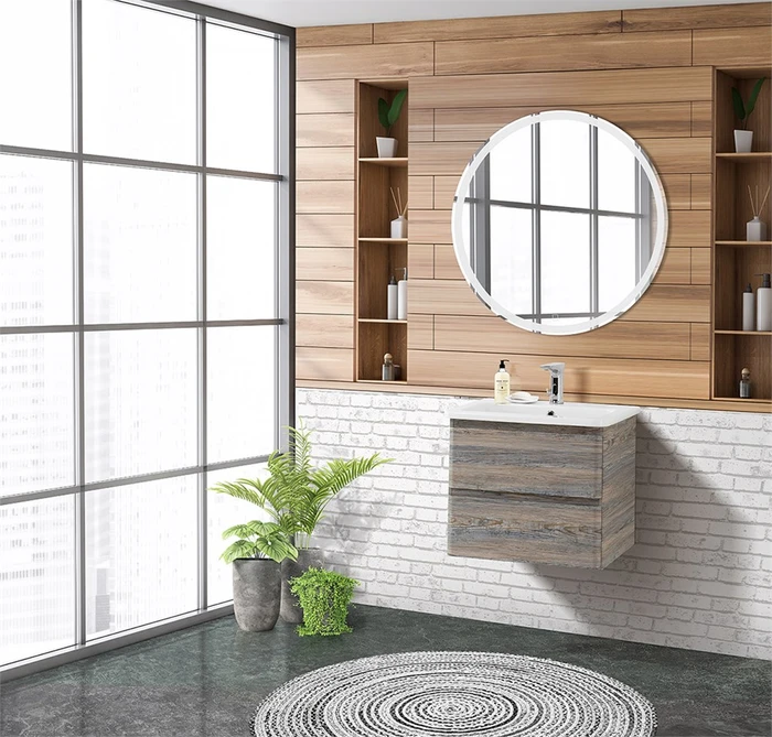 Тумба с раковиной подвесная BelBagno ALBANO-CER 60 Pino Scania, раковина белая ALBANO-CER-600-2C-SO-PS;12060-KL