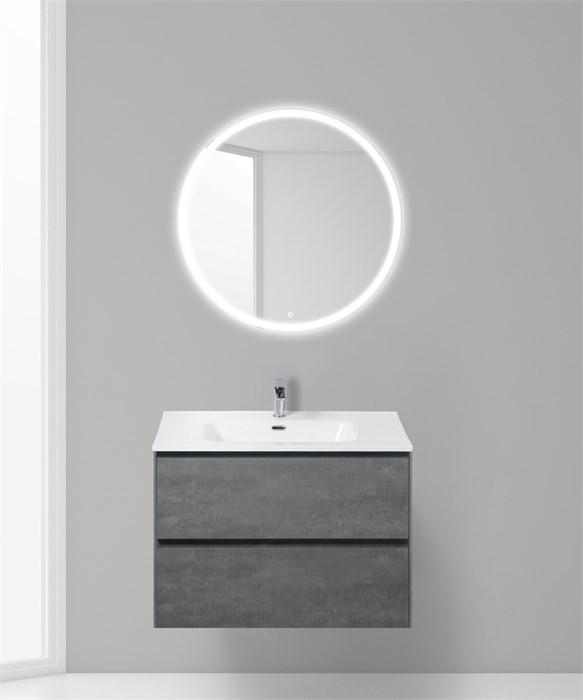 Тумба с раковиной подвесная BelBagno PIETRA 80 Stucco Cemento, раковина белая PIETRA-800-2C-SO-SCM