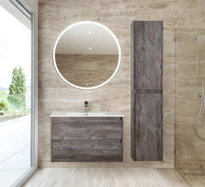 Тумба с раковиной подвесная BelBagno KRAFT 80 Pino Pasadena, раковина белая KRAFT-800-2C-SO-PP