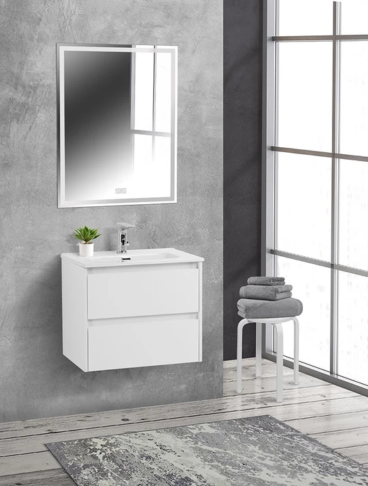 Тумба с раковиной подвесная BelBagno KRAFT 39 70 Bianco Opaco, раковина белая KRAFT 39-700/390-2C-SO-BO;BB700/390ETL