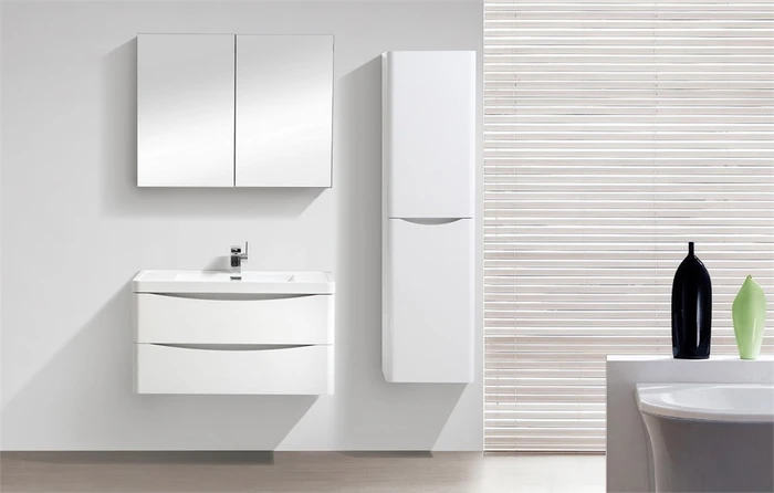 Тумба с раковиной подвесная BelBagno ANCONA-N 90 Bianco Lucido, раковина белая ANCONA-N-900-2C-SO-BL;EA-900-LVB