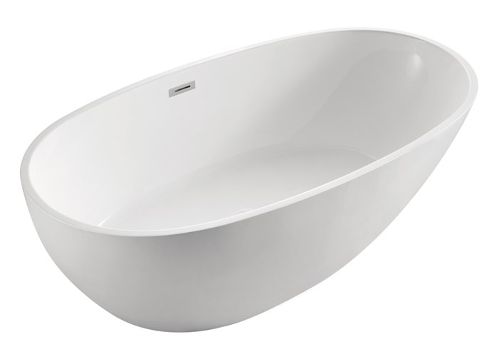 Ванна акриловая Azario LEEDS 1685х840х580 отдельностоящая, в комплекте с сифоном и металлической рамой, цвет белый (LEE17085) LEE17085