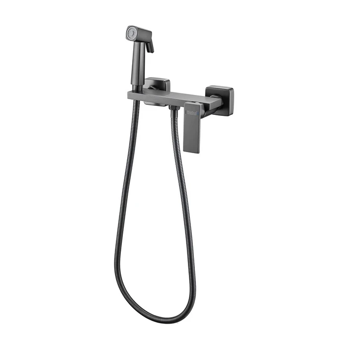 Гигиенический душ со смесителем Haiba оружейная сталь (HB5517-3) HB5517-3