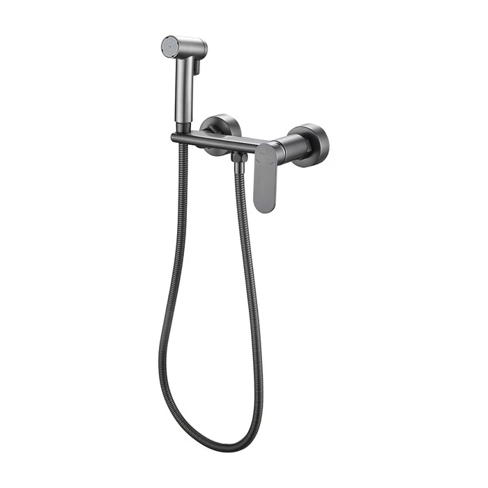 Гигиенический душ со смесителем Haiba оружейная сталь (HB5516-3) HB5516-3