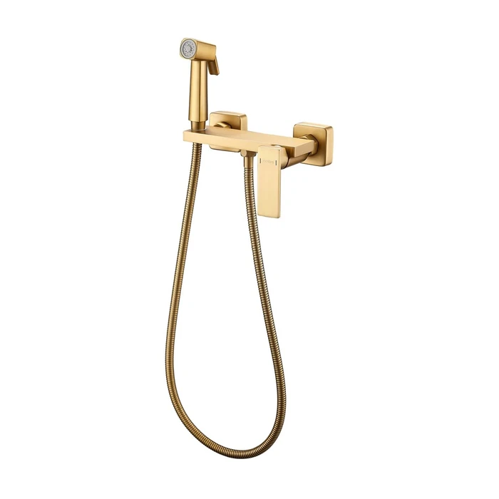 Гигиенический душ со смесителем Haiba матовое золото (HB5517-5) HB5517-5