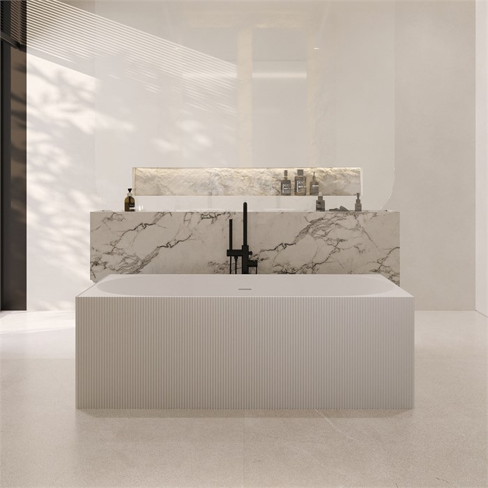 Ванна из искусственного камня ABBER Stein AS9603 белая матовая AS9603