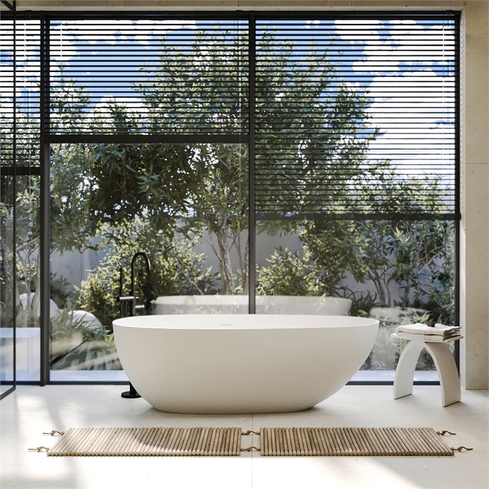 Ванна из искусственного камня ABBER Stein AS9611-1.6 белая матовая AS9611-1.6