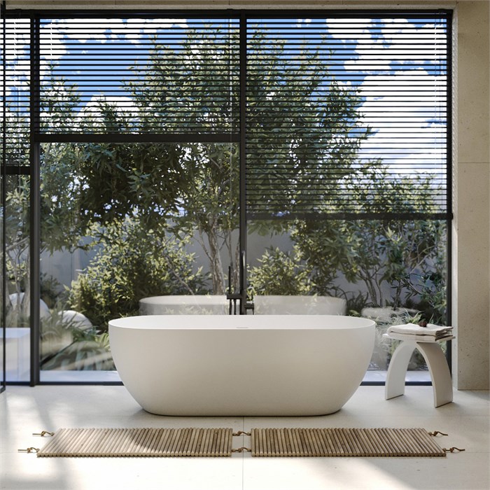 Ванна из искусственного камня ABBER Stein AS9613-1.6 белая матовая AS9613-1.6