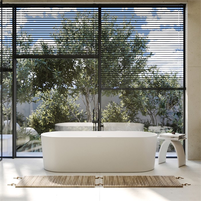 Ванна из искусственного камня ABBER Stein AS9614 белая матовая AS9614