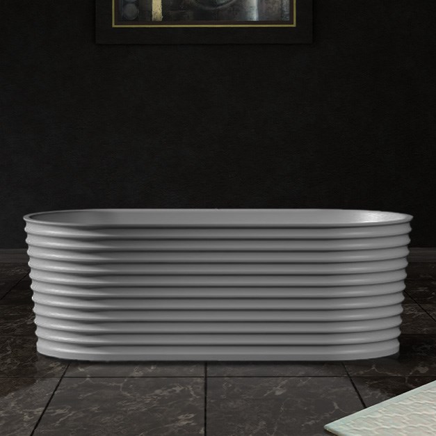 Ванна из искусственного камня ABBER Stein AS9650 белая матовая AS9650