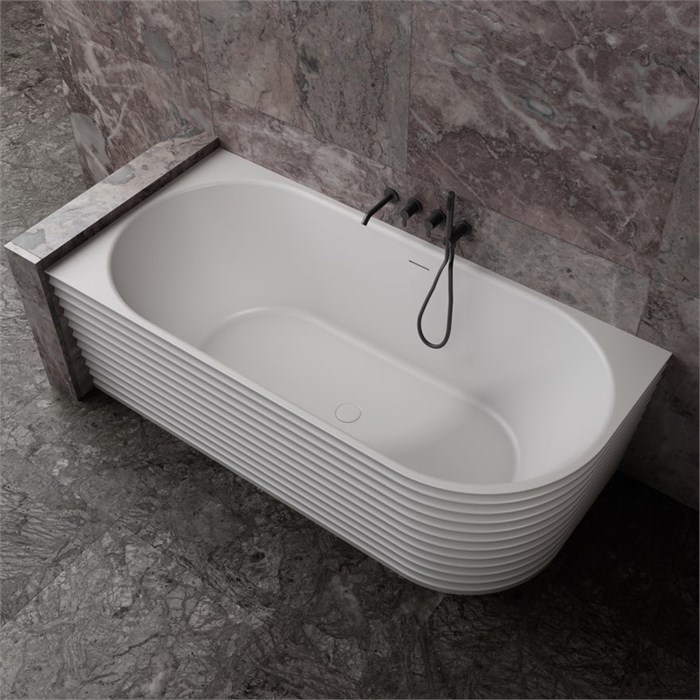 Ванна из искусственного камня ABBER Stein AS9651 L белая матовая AS9651