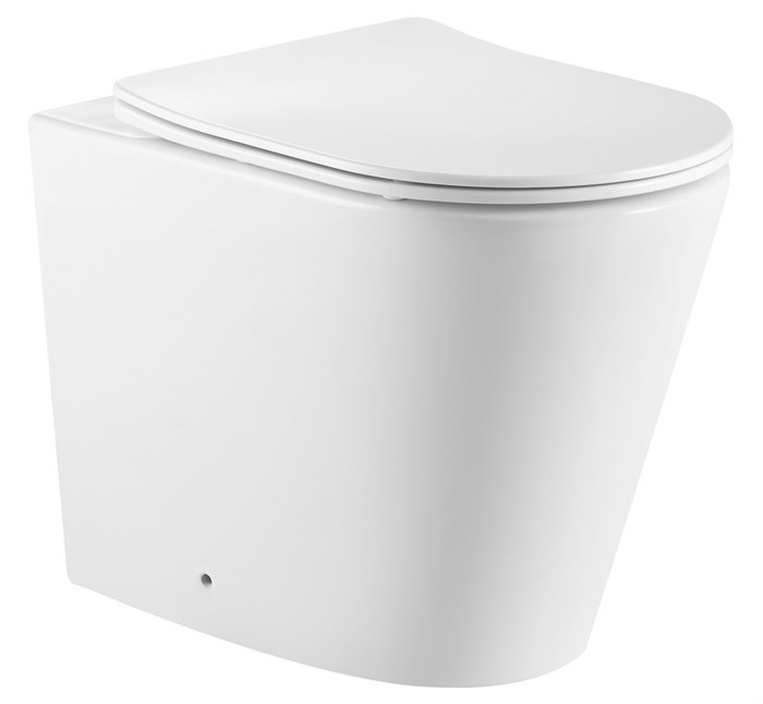Унитаз приставной IBERICA BLANCA BURGOS ALTO Rimless белый, сиденье полипропилен (IB.BRA.131.1B1) IB.BRA.131.1B1