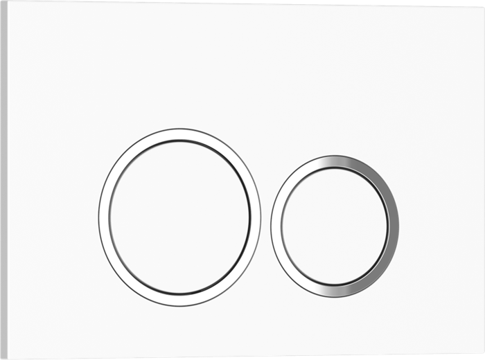 Кнопка смыва IBERICA BLANCA ESTI-O ABS-пластик, белый глянцевый (IB.B082.001.000) IB.B082.001.000