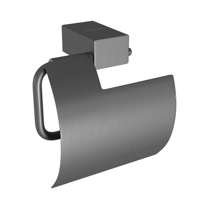 Держатель для туалетной бумаги Lemark SMOOTH LINE с крышкой, графит (9726012) 9726012