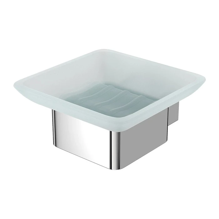 Мыльница Lemark SMOOTH LINE с держателем, хром (9741016) 9741016