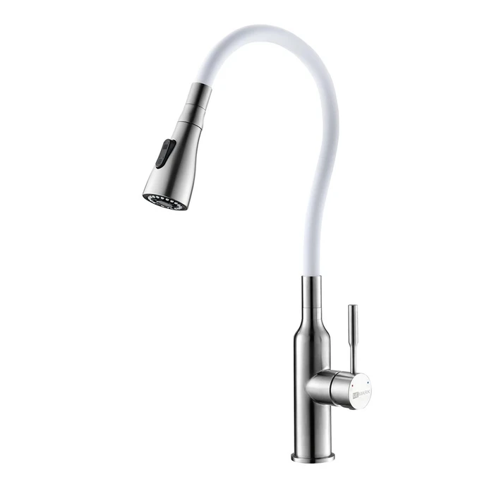 Смеситель для кухни Lemark с гибким  изливом (LM5082S-White) LM5082S-White