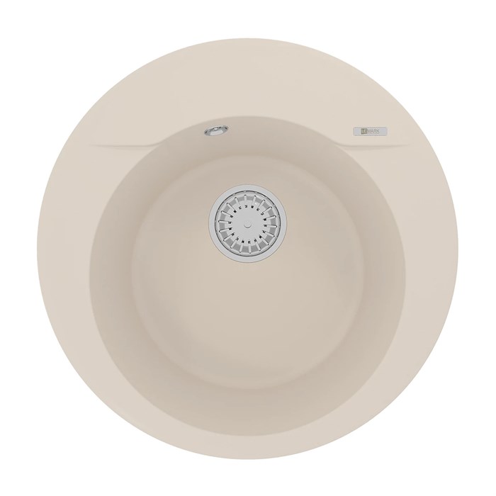 Кухонная мойка Lemark SULA 500 врезная круглая из кварцгранита цвет: Шампань  (9910006) 9910006