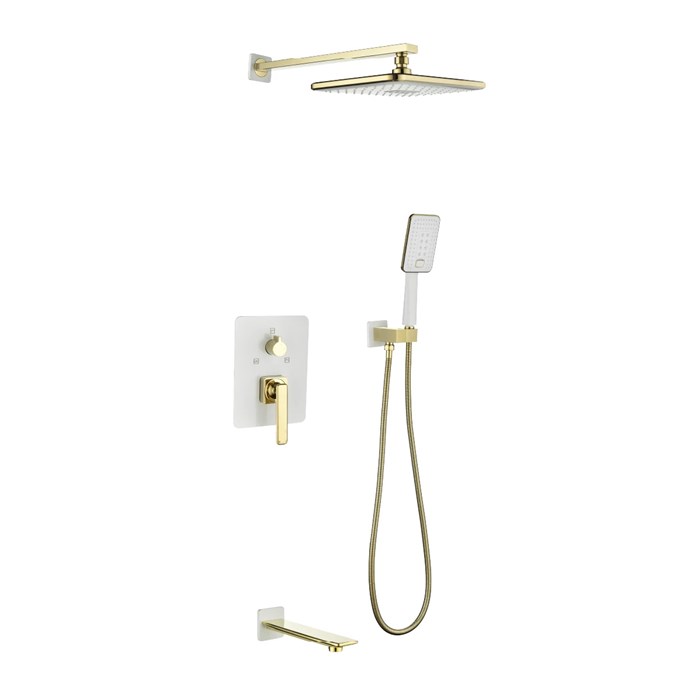 Смеситель Lemark для ванны и душа, встраиваемый  Mista (LM6422WG) LM6422WG